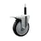 Service Caster 5'' Black Poly Swivel 3/4'' Expanding Stem Caster Total Lock Brake SCC-EXTTL20S514-PPUB-BLK-34 - alternate 1